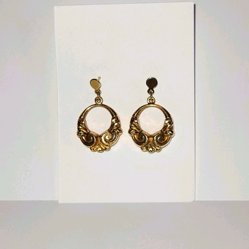 Gold tone earrings